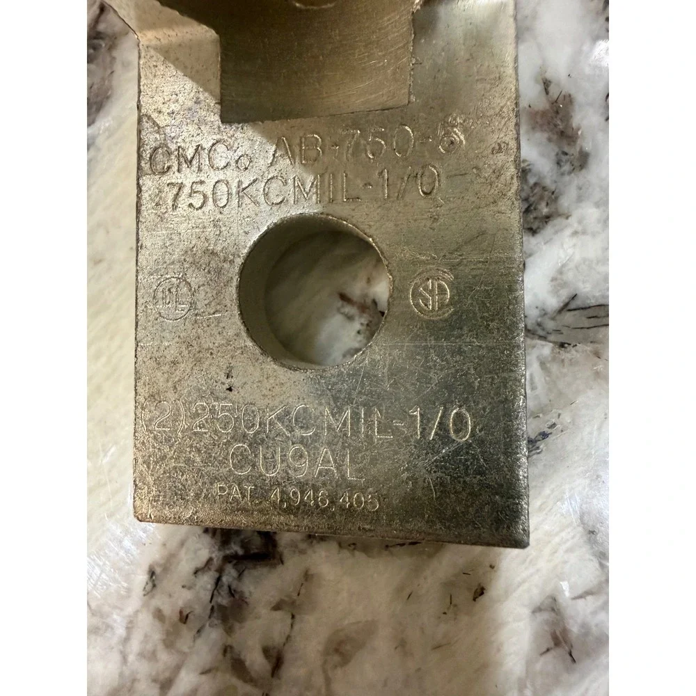 CMC AB-750-5 750KCMIL-1/0 CU9AL Connector Lug Electrical Terminal‎ Aluminum